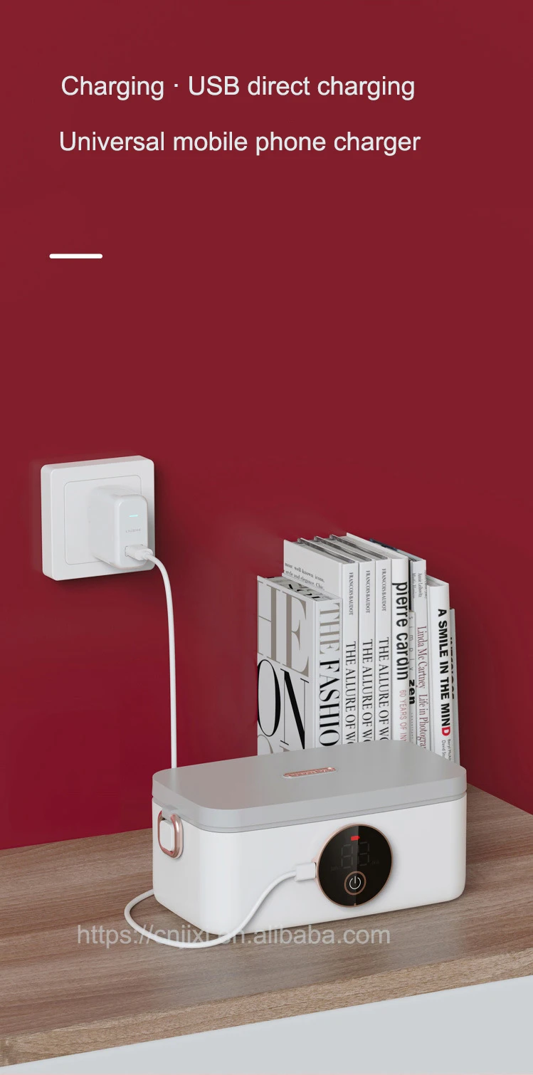 Usb Rechargeable Electric Heated Lunch Boxes 304 Stainless Steel