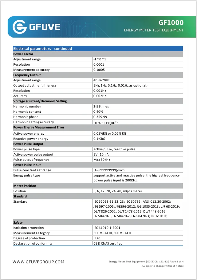 GF1000Multi-Positions Single Phase Power Meter Test Bench With Single Phase Reference Energy Meter