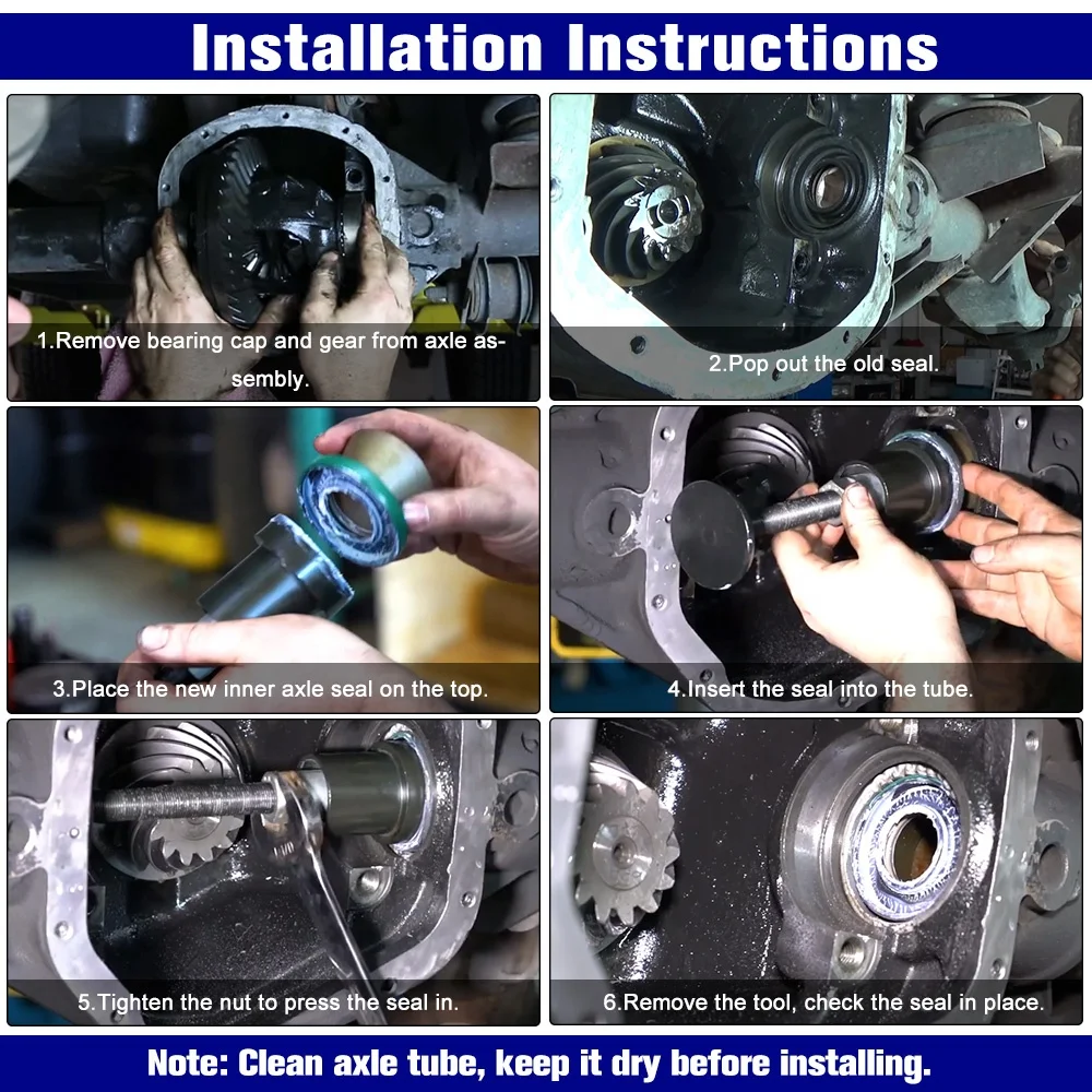 thumbnail image 2 of Inner Axle Seal Installation Tool & MG21103 Front Axle Tube Seal Dana 2 of 11