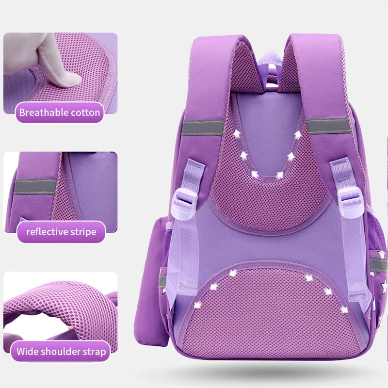 Zaino Scuola Per Ragazze Unicorno - Set Completo Con Zaino, Borsa Pranzo E Astuccio, Rosa, Resistente All'Acqua, Capiente Per Viaggi E Gite