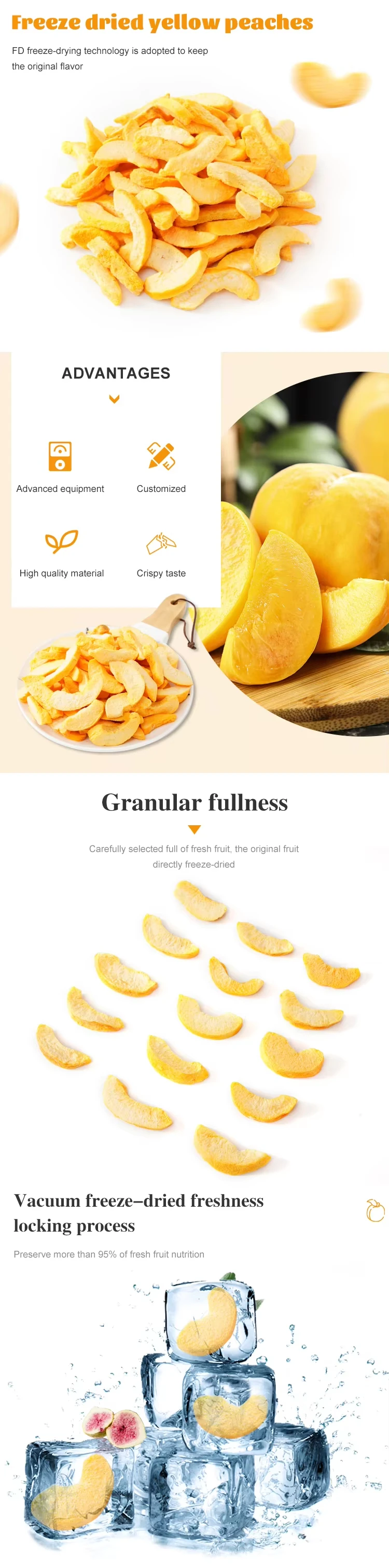 China Freeze Dried Yellow Peach Slices Factory | Bulk Wholesale H665d5bad9d184b148111142c1ffec878v