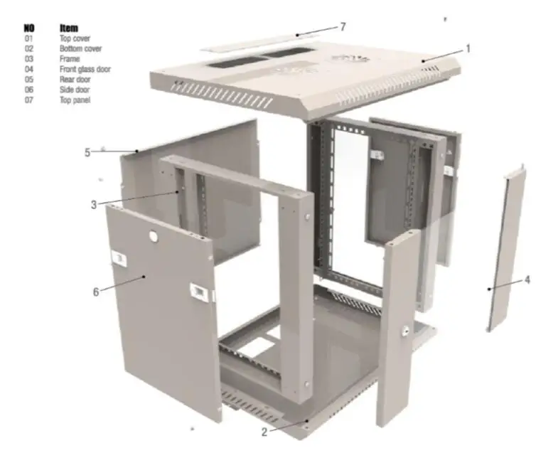 19 Inch 15u Server Rack Wall-mount Network Cabinet Enckosure With ...