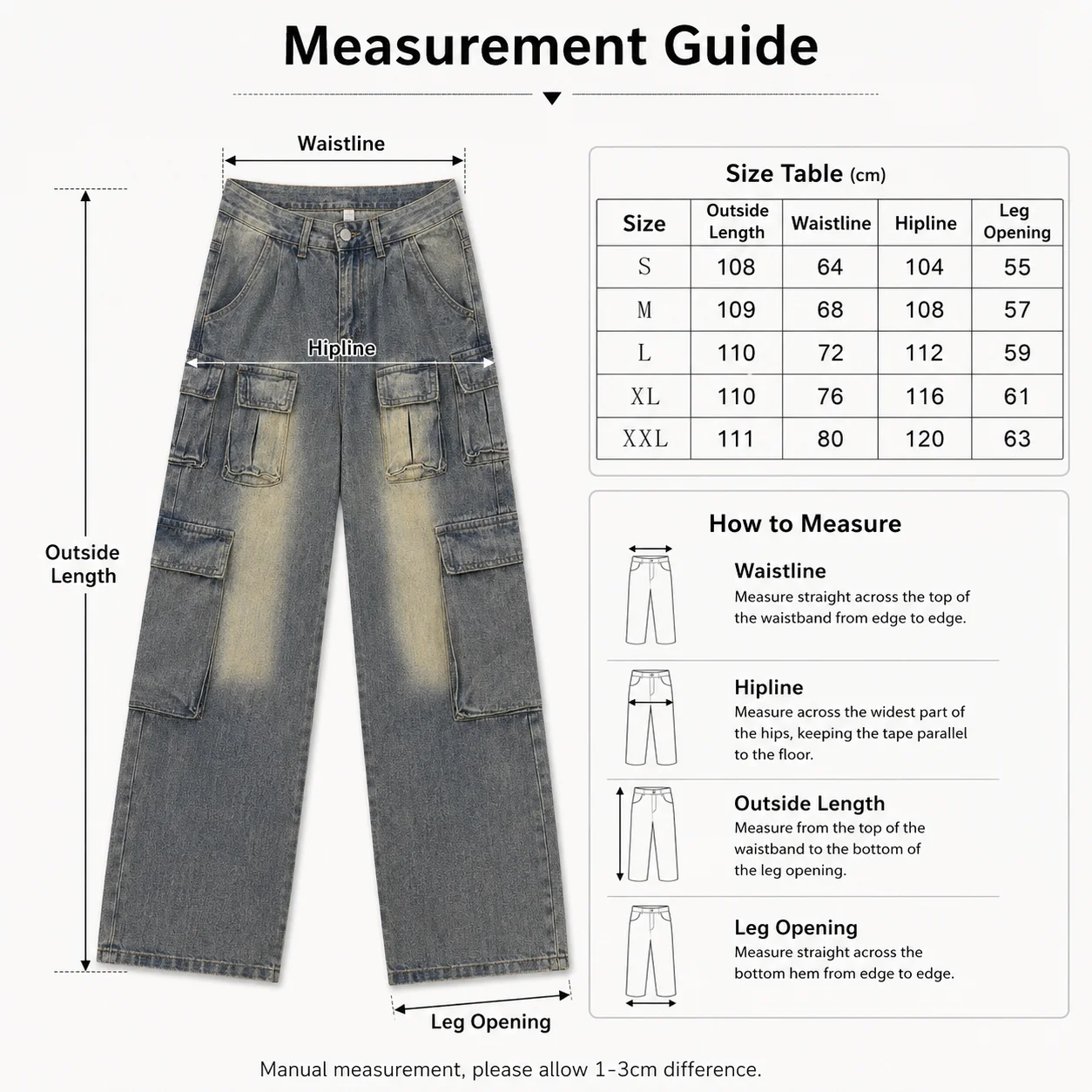 Size measurements