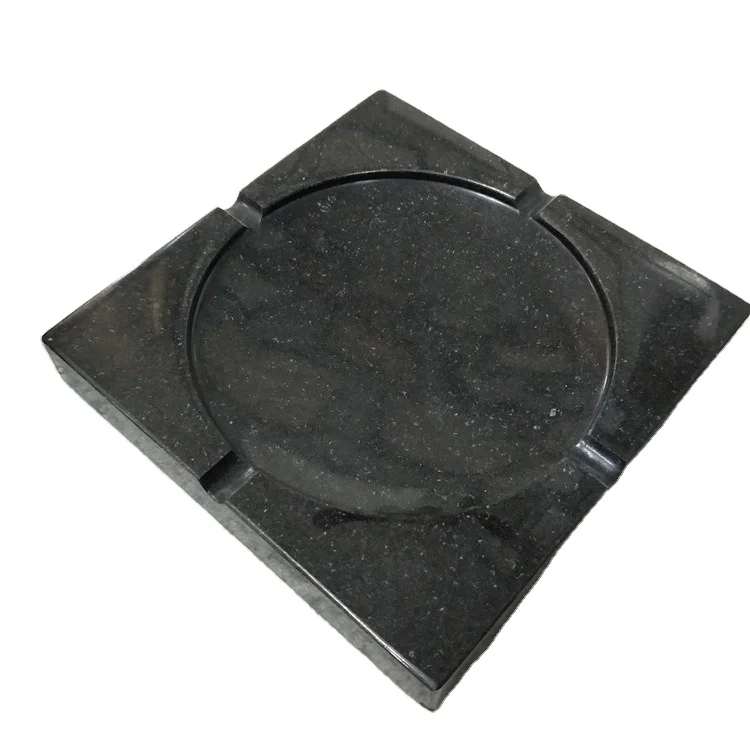 Natural Black marble tray marble ashtray