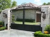 CBMmart Steel Welded Main Gate for Garden Railing Simple Design Iron Mesh Fence Gate