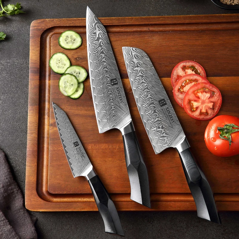 XINZUO B32 5 Pcs 67 Layer Damascus Steel Kitchen Knife Set