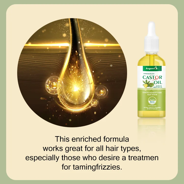 Fast Shipping New Arrival Contain Biotin Jamaican Black Castor Oil Ingredient Golden Hair Growth Oil