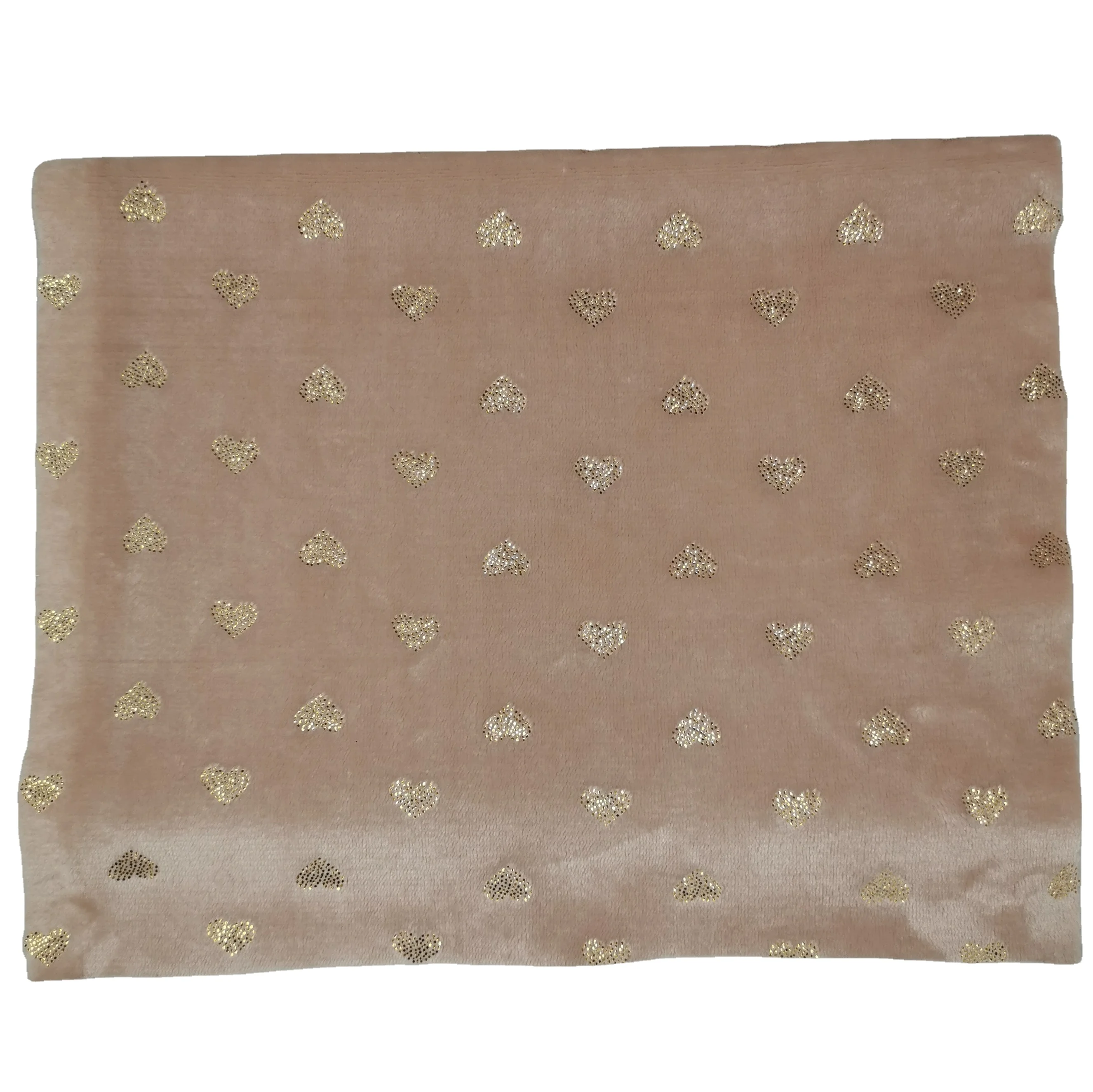 Высококачественная фланелевая Коралловая флисовая ткань с тиснением из 100% полиэстерной фольги для одеял, домашний текстиль на заказ