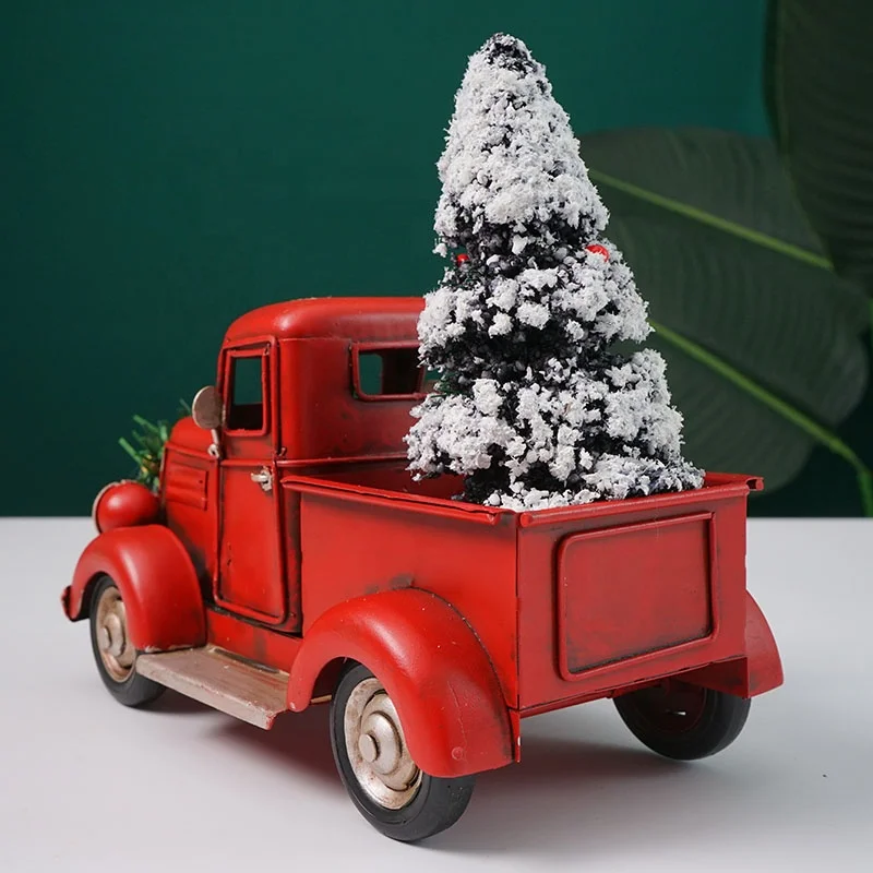 Huitan Modele De Voiture Camion Rouge Vintage Fait A La Main Avec Arbre De Noel Jouet Pour La Decoration De Bureau Pour Fille Cadeau D Anniversaire Buy Camion Vintage Modele De Camion Vintage Modele De Camion Vintage A La Main Product On Alibaba Com