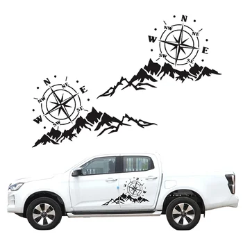 Mountain Compass Sticker Decal for SUV Off-Road Vehicle Body Side Door Trunk Waterproof Car Sticker