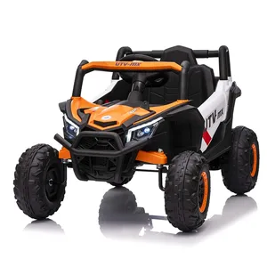 Factory Price Electric 24V Plastic UTV Kids Seabeach Off-Road Ride Toy Cars USB Adjustable Wheel Remote Control Battery-Powered