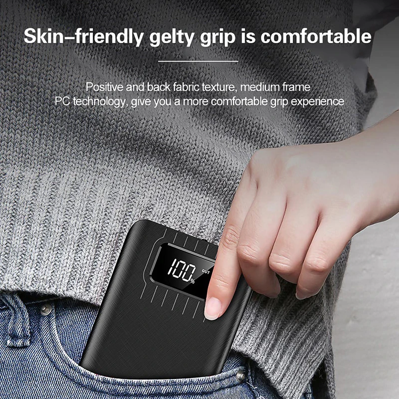 30000mah Portable LED Outdoor Power Bank with Charging Cable for Fast Charging External Battery for Iphone with Digital Screen
