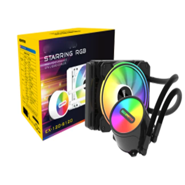 Desktop Computer Water Cooler Cpu With Screen 120mm Rgb Fan Pwm 150W PC CPU Liquid Cooling Aio Cooler Water Cooling Radiator