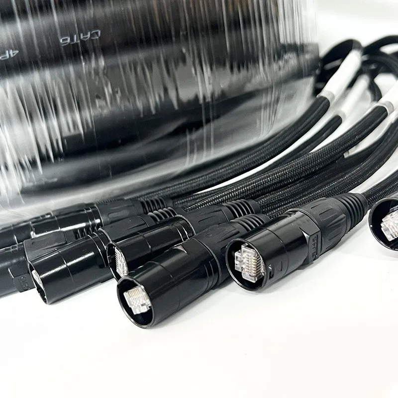 RJ45 8 Channel Network Cable CAT 6 Male to Female Black 50M| Alibaba.com