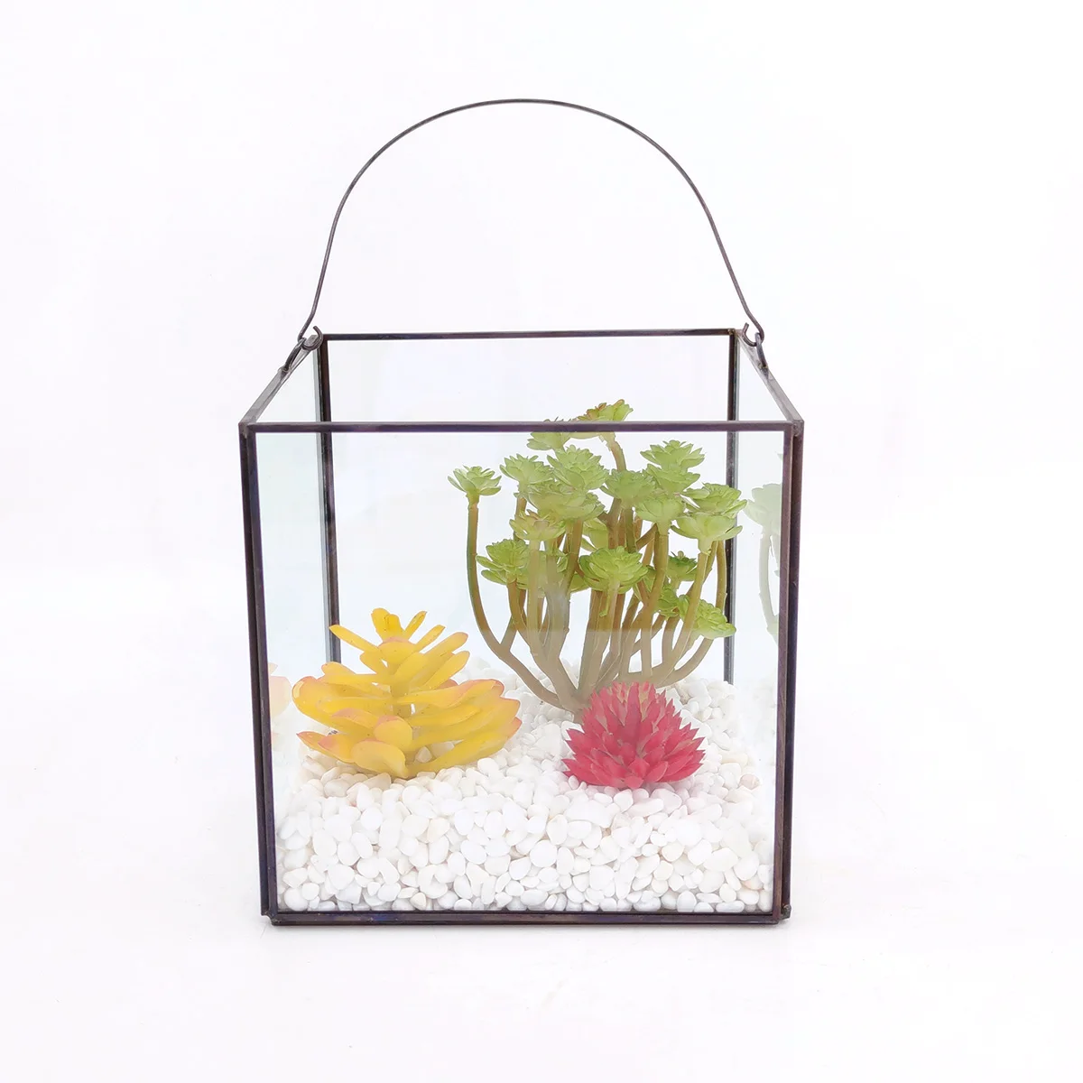 Factory Direct Sell Hangable 3D  Glass Geometric Succulent Plant Vegetables Terrarium High Quality Accept Custom Garden Crafts