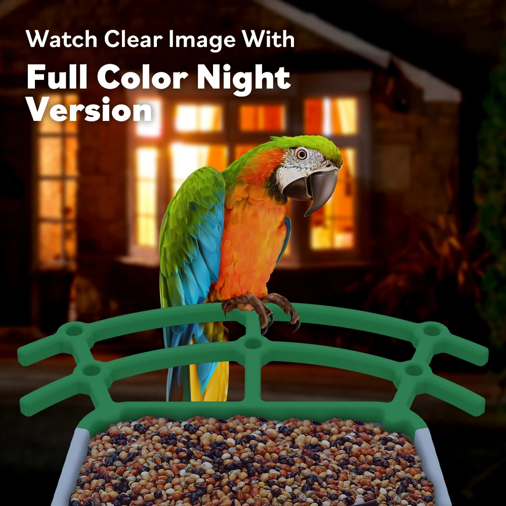 3W Solar Full Color Night Vision Motion Detection 2Mp Camera App Remote View Feeder Birds Solar Camera Outdoor Ip65 Waterproof 14