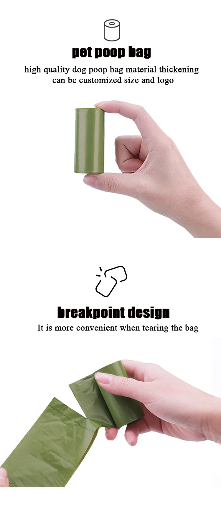 Custom Logo Recyclable Ecofriendly Biodegradable Pet Waste Poop