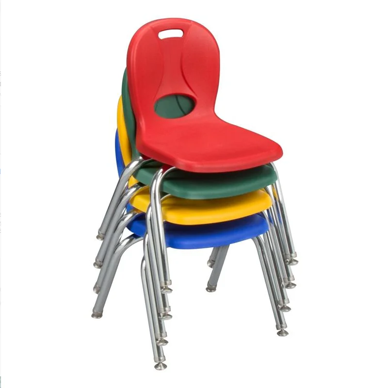 ZOIFUN University Modern Plastic Stackable School Chairs Classroom Furniture Structure Series 16" Seat Height School Chairs