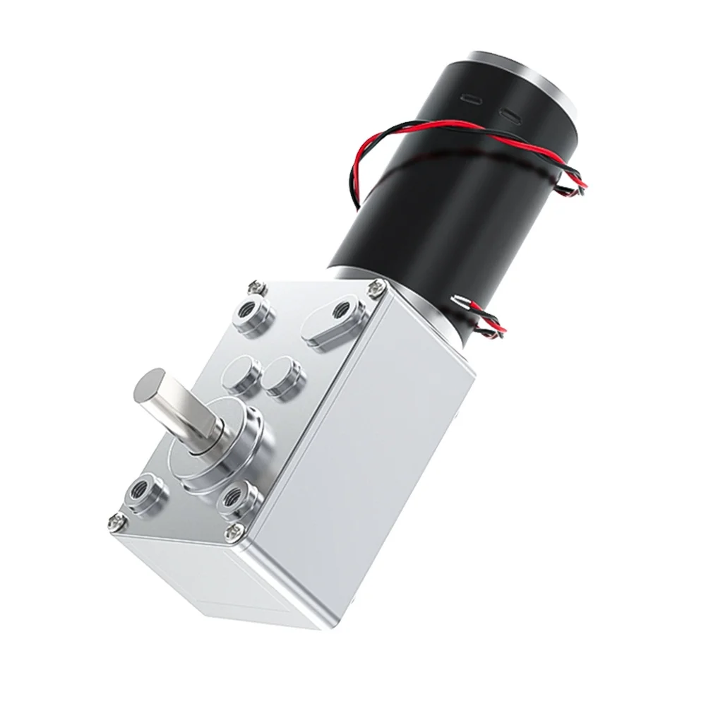 Moteur à Engrenages DC 12V 2 Tours/min - Moteur à Vis Sans Fin - Neuf
