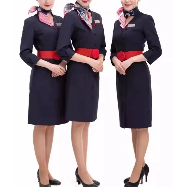 Professional suit work clothes custom airline railway high speed train crew uniform pilot aviation f