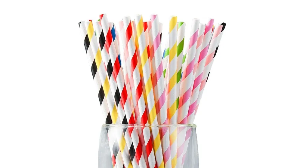 Commercial Disposable Takeaway Paper Boba Straws Holiday Celebration