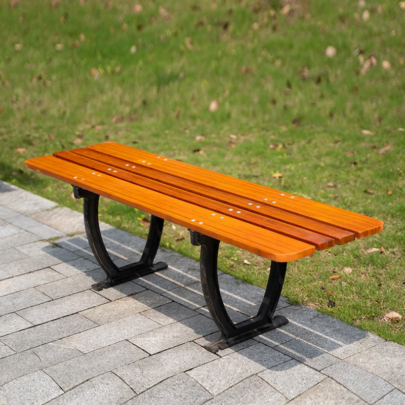 None backrest Full chair surface bamboo and wood Comfortable outdoor benches