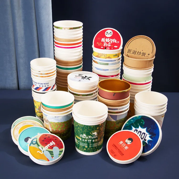 32 Oz Paper Bowl Take Away Food Fruits Snack Sushi Cups Bucket Popcorn ...