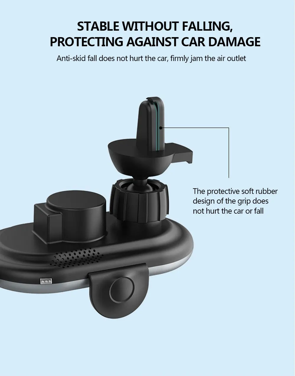 Car Phone Holder Wireless Charger For iPhone Huawei Xiaomi 15W Induction Car Mount Fast Wireless Charging Suck Phone Holder