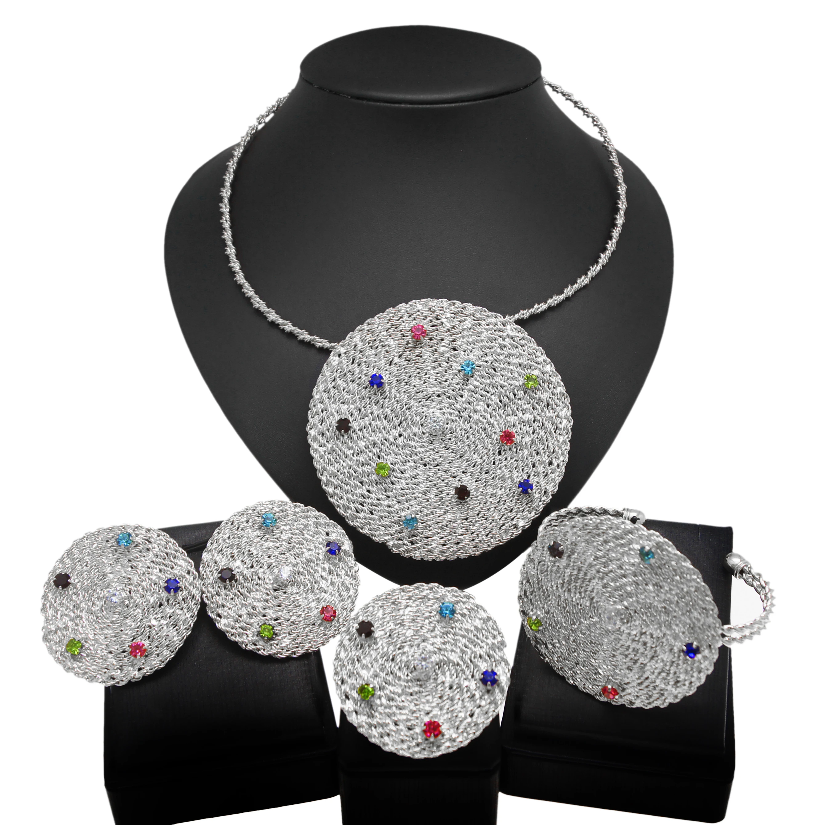 Yuliali Best Women Beautiful Jewelry Set Unique Hollow Out
