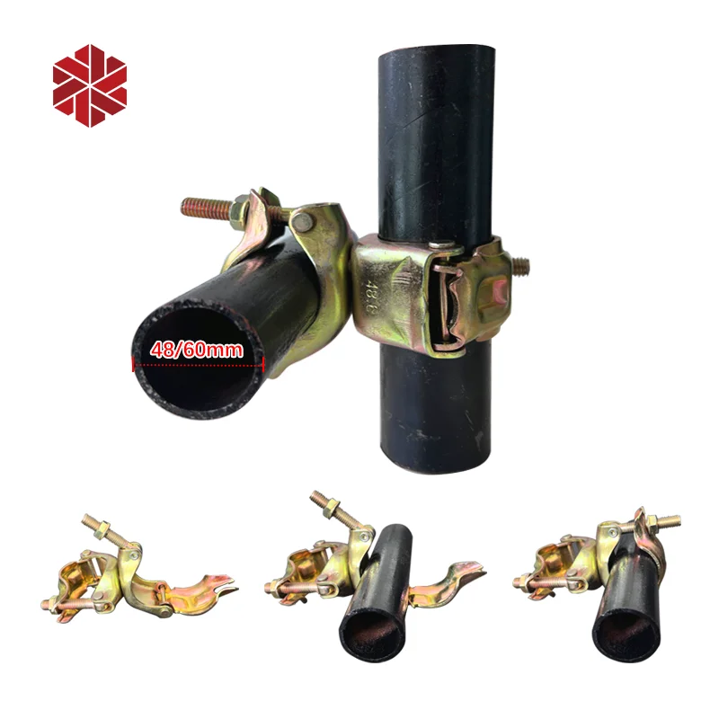 Scaffolding Clamp Coupler Pipe Connector Acoplamiento Types BS1139 EN74 Steel Swivel Forged Double Joint Pressed Sleeve Coupler