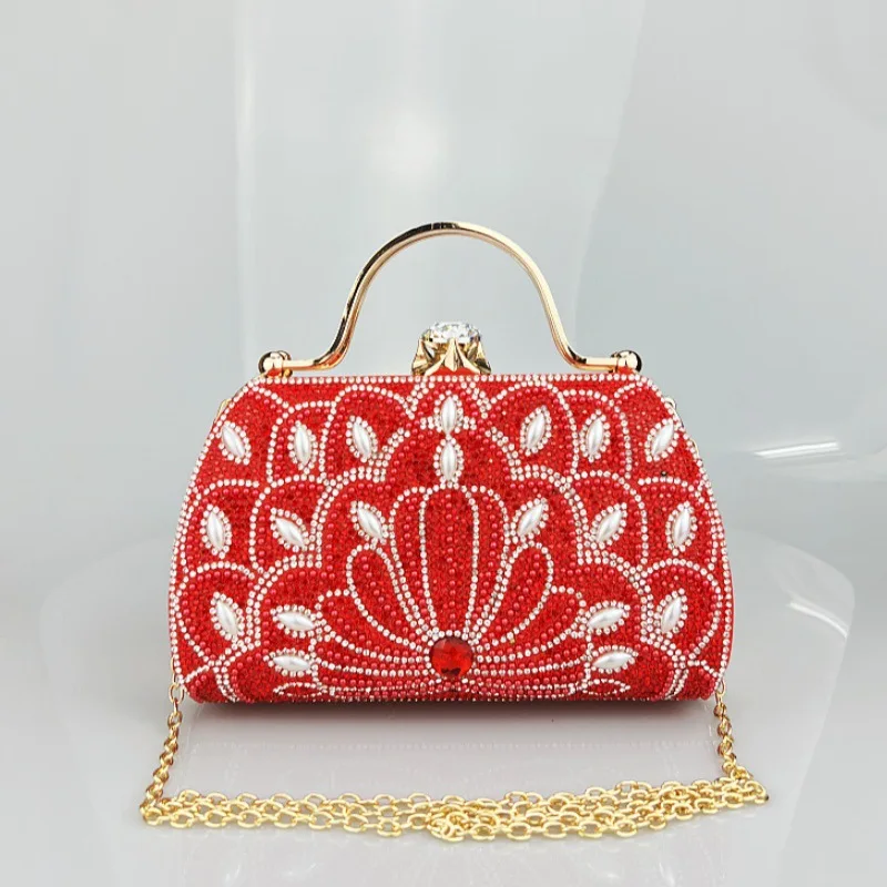Fashion Women Evening Bags Luxury Clutch Handbag for Party Ladies Dinner  Purse Wholesales Chain Handbag Lady Crystal Evening Bag