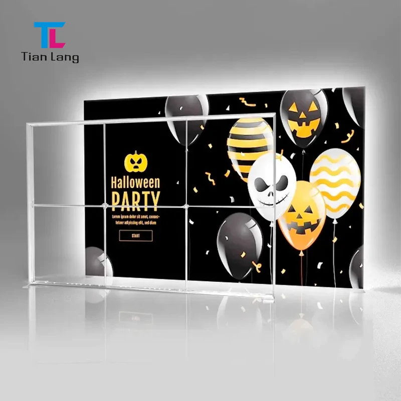 TianLang Extrakrásná Dvoustranná Textilní LED Reklamní Světelná Schránka 120cm