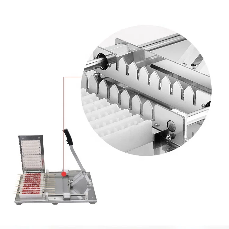 Factory Price Meat Cube Skewer Machine Kebab Yakitori Skewering Machine