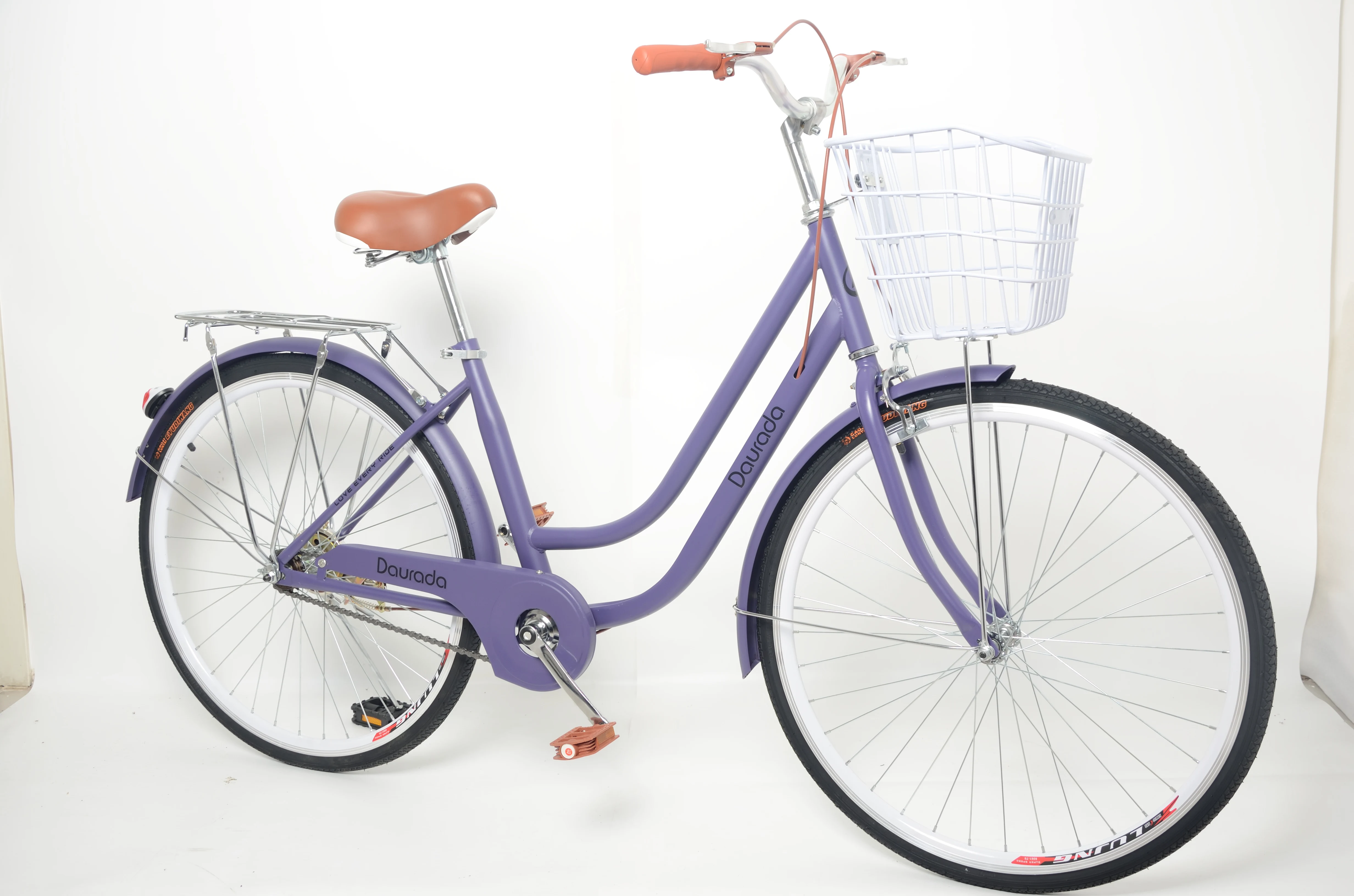 Purple ladies bike with basket sale