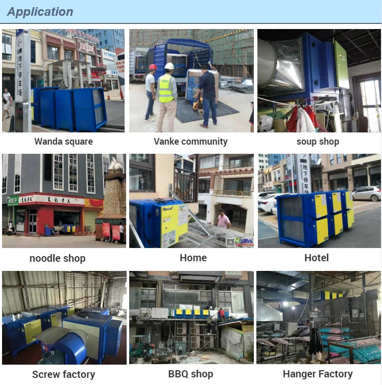 Electrostatic Precipitator ESP Smoke Filter for Restaurant Kitchen 8000CMH 95% Filtration  Oil Fume Purifier