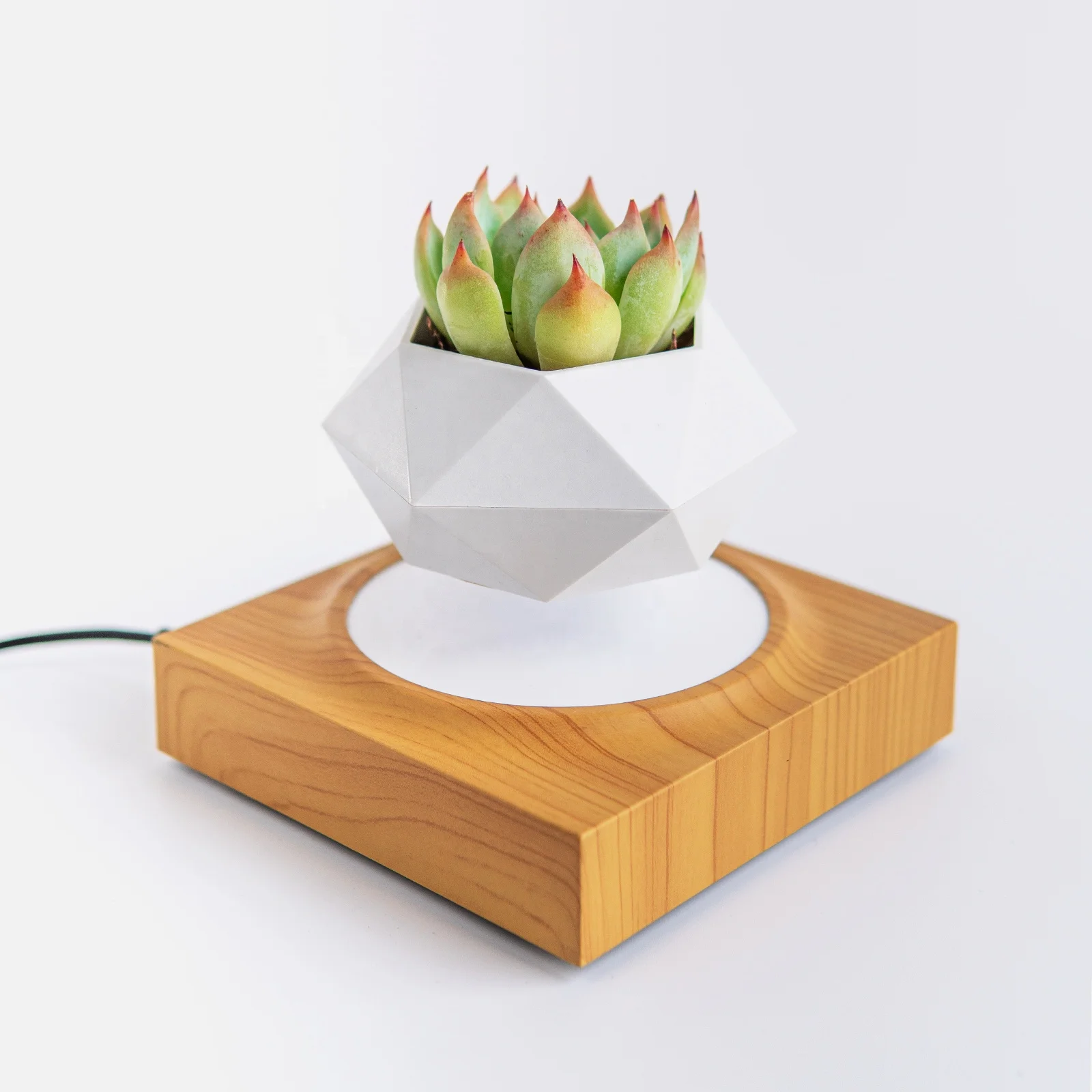 HCNT Levitating Plant Pot Magnetic Levitation Floating Flower Pot For Garden Pot for Small Bonsai Modern Home Decoration