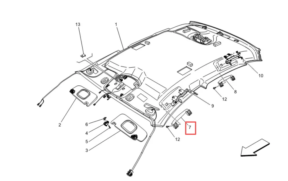 2025 Hot Sale Accessories ABS Interior Door Handle Safety For Cars For Maserati Levante 2017 670024691 manufacture