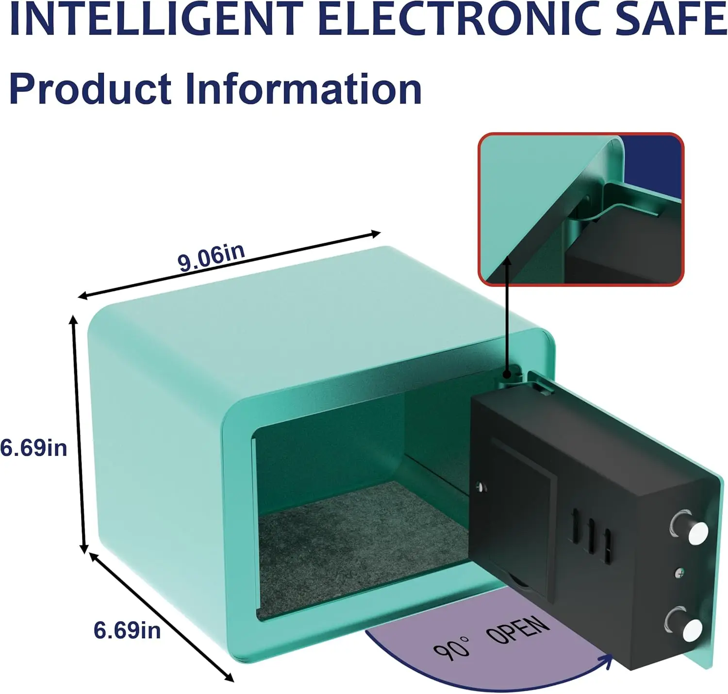 CEQSAFE Office Home Mini Security Electronic Digital Safe Box Deposit Money Box details