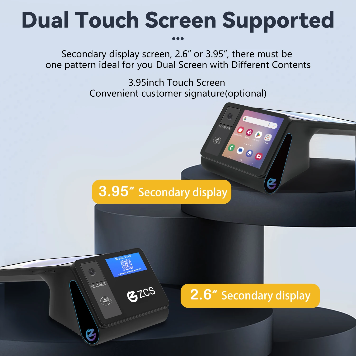8 Inch Android 14 Wifi Terminal Android Pos Restaurant Online Order Printing Machine for Food Delivery