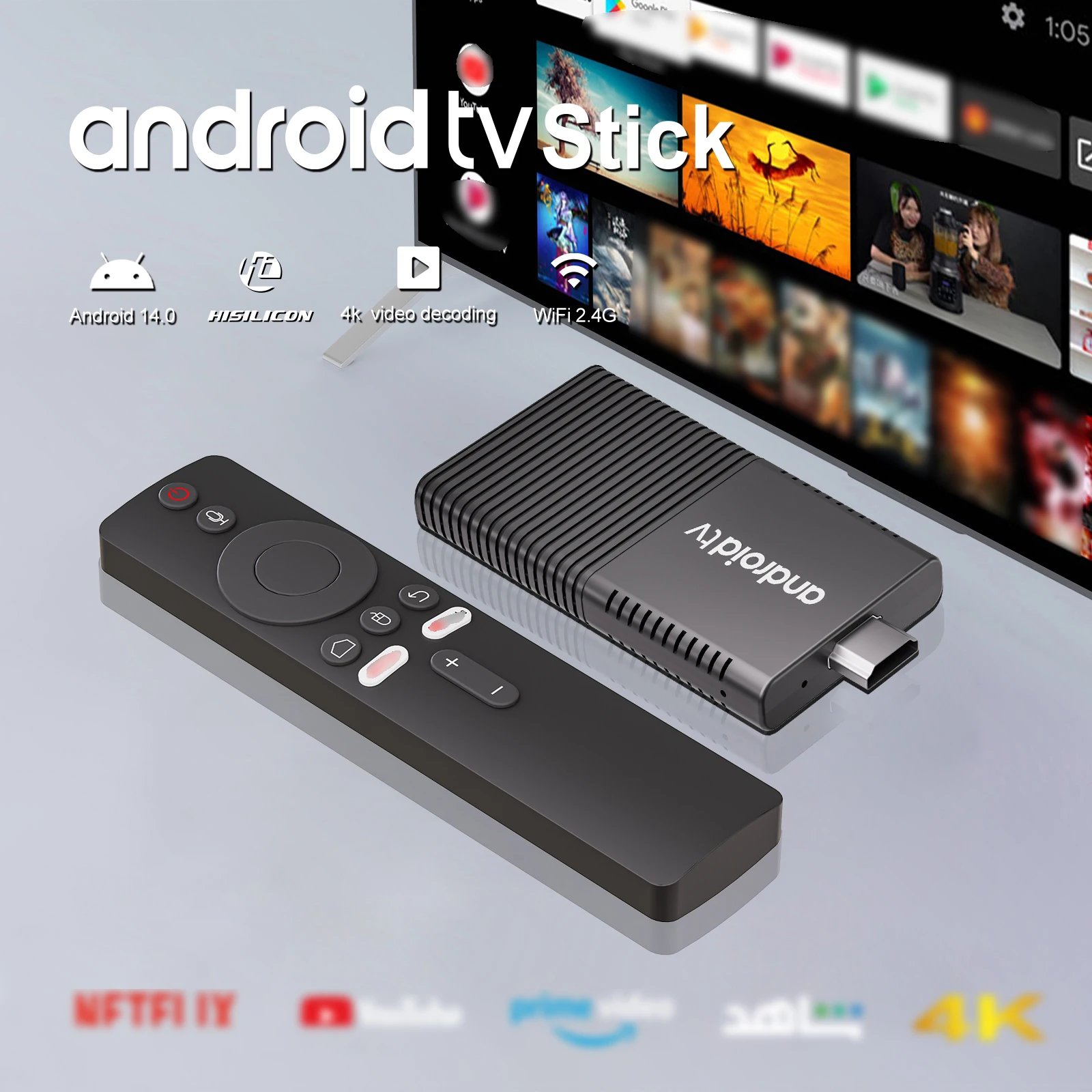 TVBOX Android TV Stick VOD視聴等 Topleo I96D5 Android 10 4K TV Stick Box - Smart Streaming Device