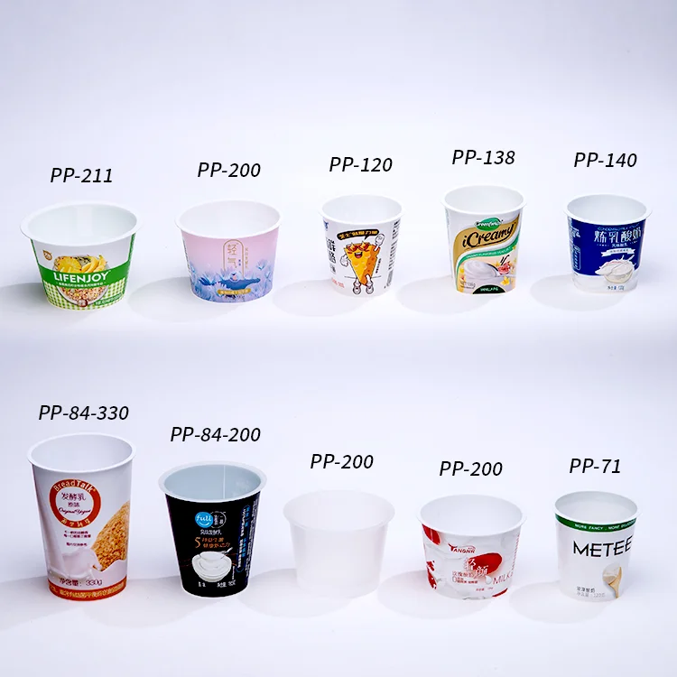 120ml plastic yogurt packaging cups with lids food grade plastic cups  custom plastic cups