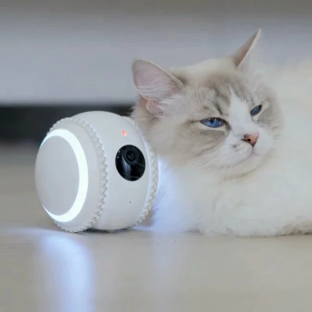 Wholesale Smart Pet Toy Automatic Interactive Ball Robot 1080p HD Video Camera Made Silicone Rubber Cat Dog Individual Boxes