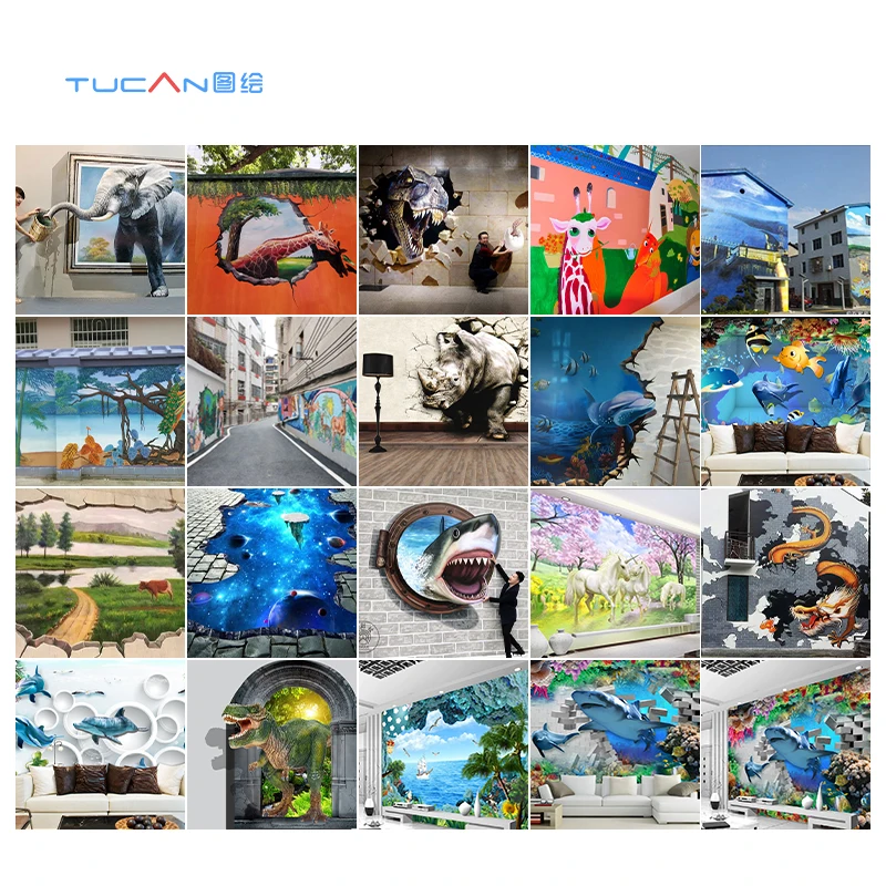 Eco Wall Printing Machine 3D Vertical Wall Printer 3D Background Wall Painting Digital Inkjet Printer