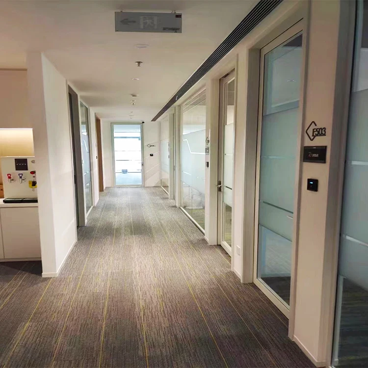 Modular Used Aluminum Explosion Proof Glass Office Partition Wall With Workstation Room Divider Panel