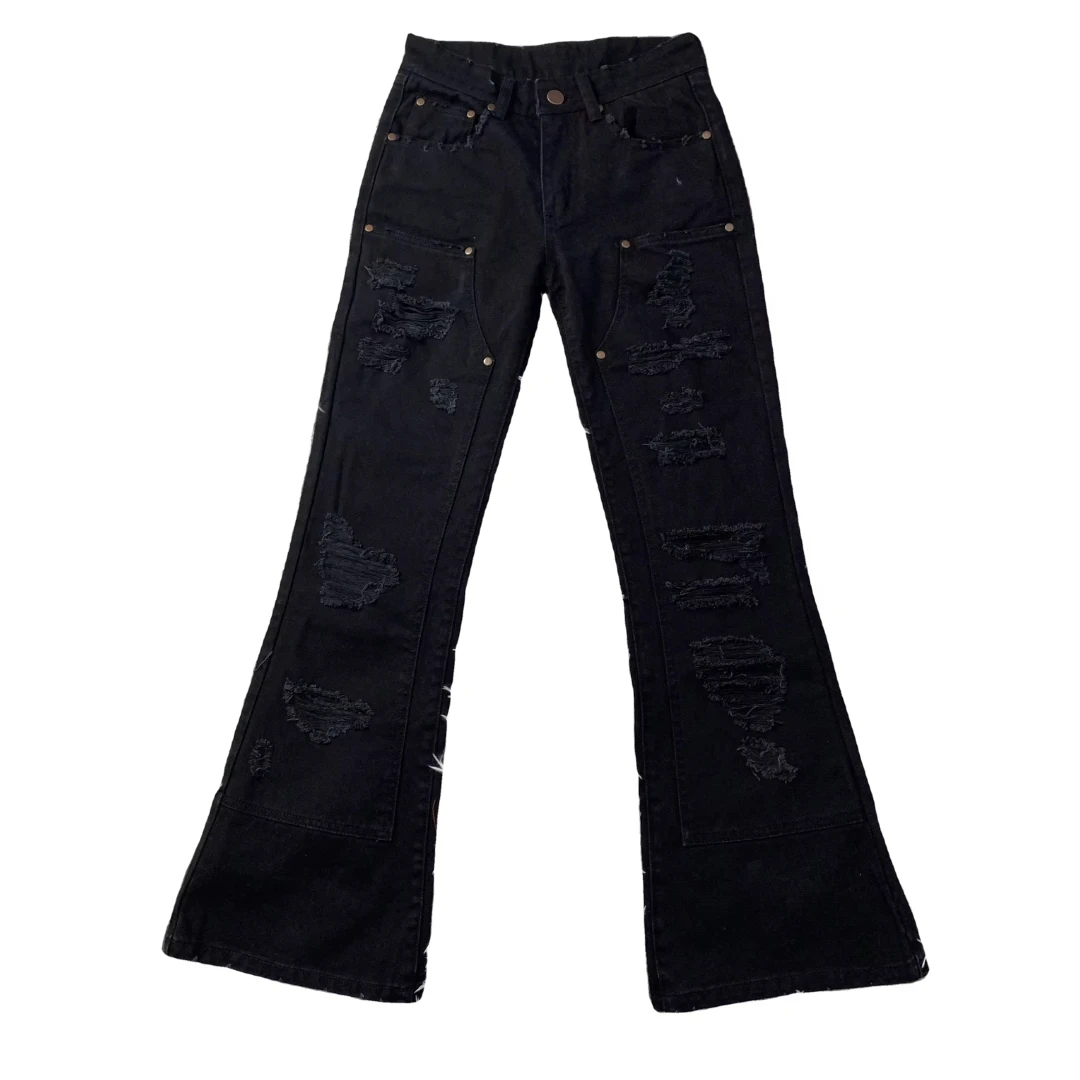DENIMGUYS Custom New Style Hip Hop Men's Patchwork Black