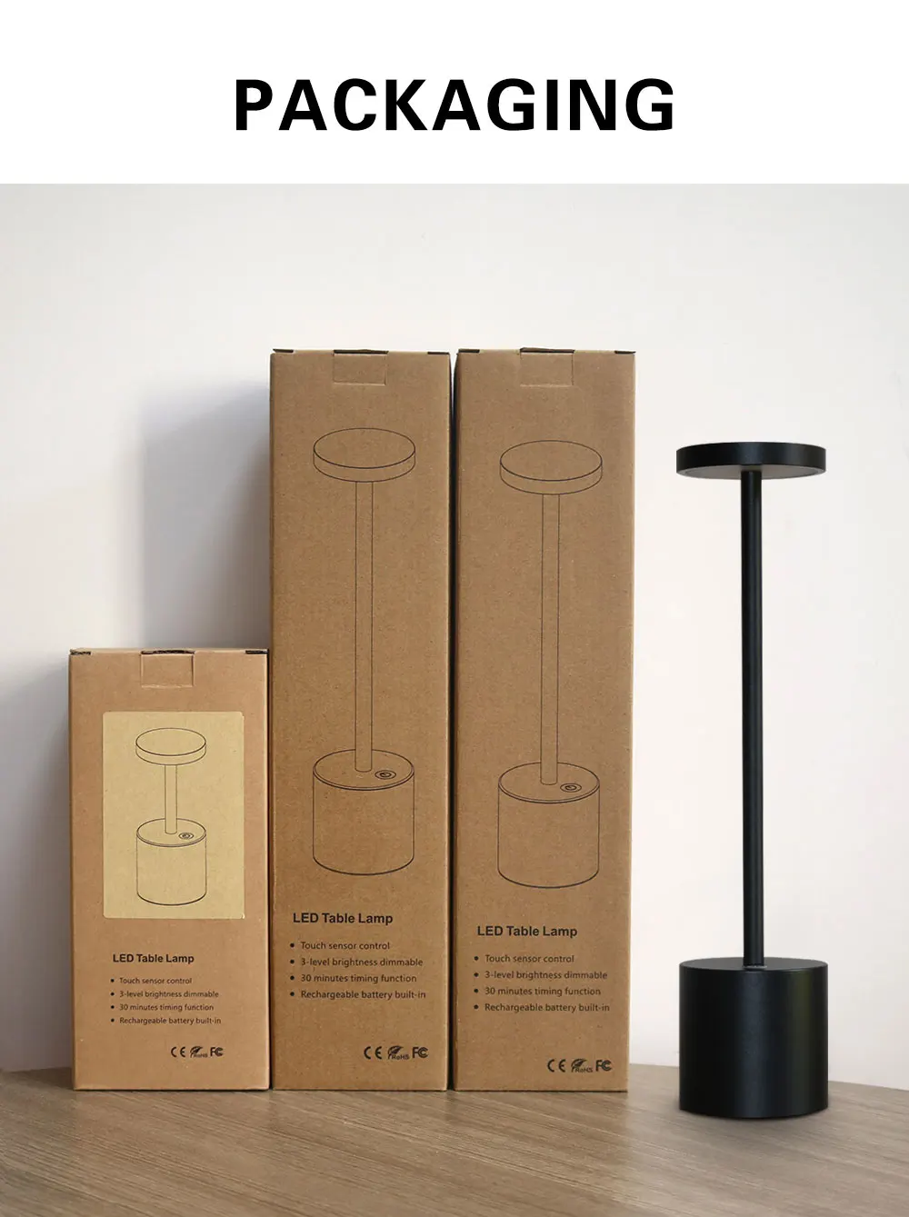 Modern Cordless Bar Table Lamp Rechargeable Portable Led Table Restaurant Light Table Lamps