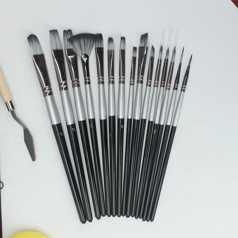 Набор акриловых кистей для рисования акварелью маслом и
