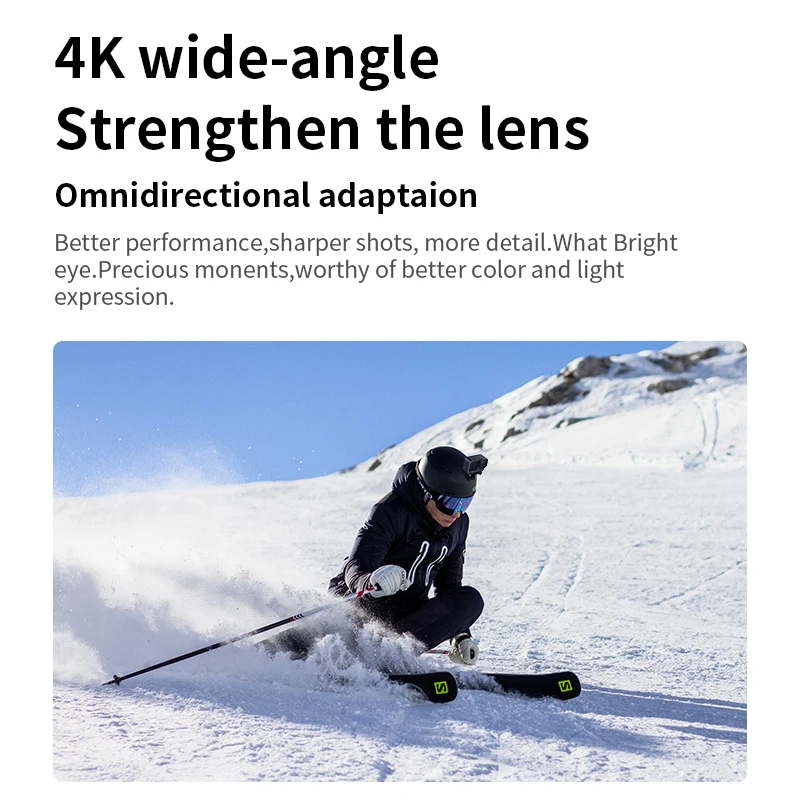 Factory 4K Portable Action Camera Dive EIS Dual Screen Outdoor Bike Helmet 4K Action Camera Motorcycle Camera