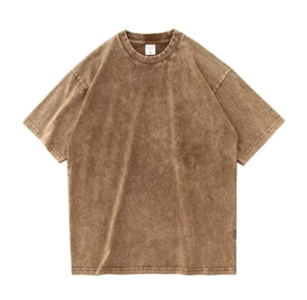 Shop Our Custom Logo Solid Color Men's Acid Wash T-shirts