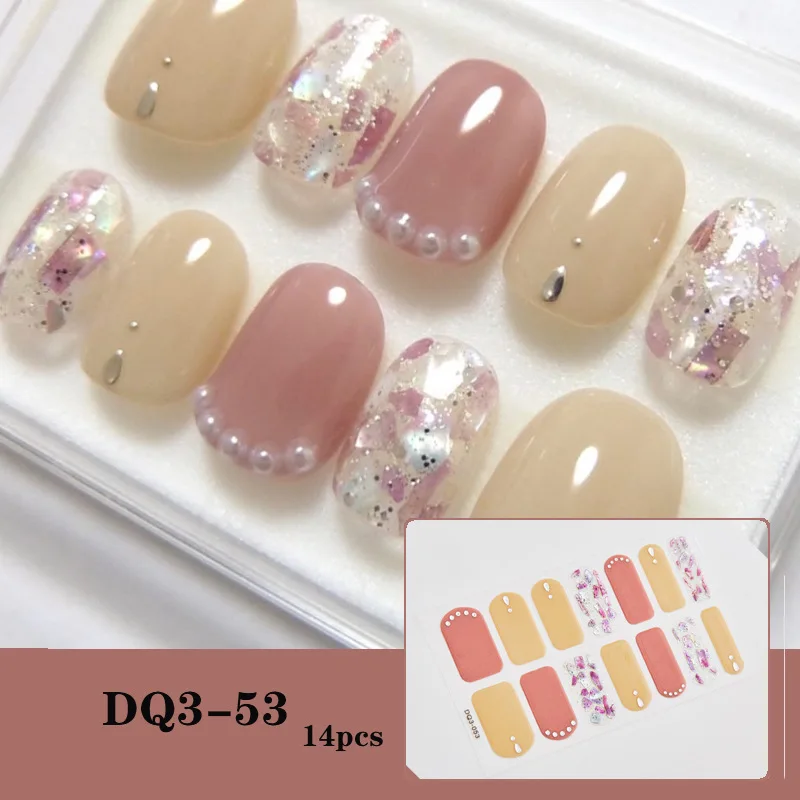 Wholesale Semi Cured Gel Nail Strip Stickers Nontoxic Long Lasting